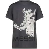 Messi T-shirt grijs Jongens/Meisjes Polyester Ronde hals Printopdruk - maat 152