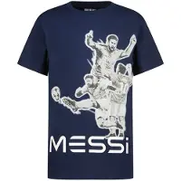 Messi T-shirt donkerblauw Jongens/Meisjes Polyester Ronde hals Printopdruk - maat 176