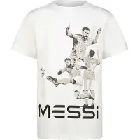 Messi T-shirt wit Jongens/Meisjes Polyester Ronde hals Printopdruk - maat 176