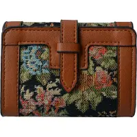 Juleeze Portemonnee 14x10 cm Zwart Polyester Bloemen