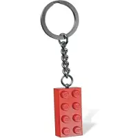 LEGO Sleutelhanger - Rood Steentje - Blokje