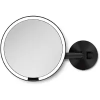 Simplehuman Sensorspiegel Wandbevestiging Netstroom 5x Vergroting Matzwart