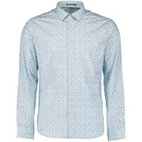 No-excess Overhemd pastelblauw / wit