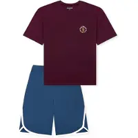 Schiesser Nachtkledij ' Teens Nightwear ' blauw / pruim / bordeaux