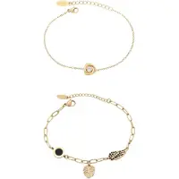 Faina Armband goud / zwart