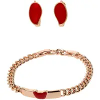 Faina Sieraden set goud / rood