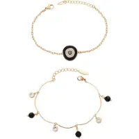 Faina Armband goud / zwart