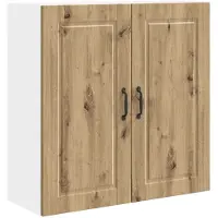 vidaXL Wandkast PORTO Artisan Eiken 80 x 31 x 80 cm Bewerkt hout