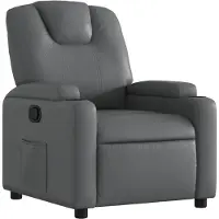 vidaXL Fauteuil verstelbaar kunstleer grijs
