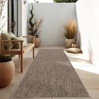 Paco Home In-& Outdoor Balkon Terras Keukenvloerkleed Eenkleurig Gemêleerd Patroon 80x150 cm