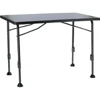 Travellife Bellano tafel sevelit dark grey 100 - Extra stevig Sevelit tafelblad met kunststof omranding - Zeer stabiel lichtgewicht stalen frame - Voorzien van stabilisatievoeten