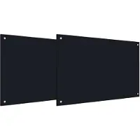 vidaXL Keukenachterwand 2 st Zwart 90 x 50 cm gehard glas