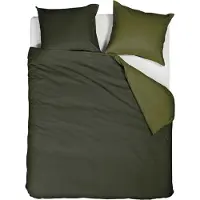 Beddinghouse Warm dekbedovertrek - Lits-Jumeaux - 240 x 200/220 cm - Groen