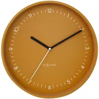 Nextime - Wandklok 30cm-Stil-Geel-Aluminium-Berlin