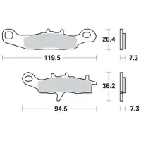 TRW Bremsbelagsatz, ohne Straßenzulassung MOTO MCB697RSI