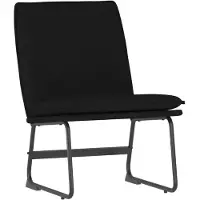 vidaXL Loungestoel 52x75x76 cm stof zwart