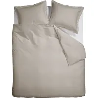 Ambiante Satin Uni dekbedovertrek - Tweepersoons - 200 x 200/220 cm - Zand