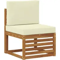 vidaXL Sectionele bankset met kussen 6 pcs Natuurlijk en Crème