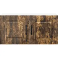 vidaXL Vaatwasserpaneel Kalmar Rook Eiken 80 x 31 x 40 cm Bewerkt hout