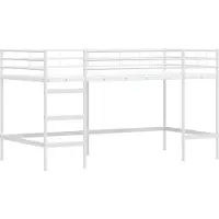 vidaXL Bunkbed voor kinderen met gordijnen Wit en roze 80 x 200 cm