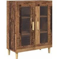 vidaXL Highboard Oud Hout 69,5 x 34 x 180 cm Bewerkt hout