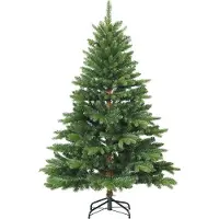 vidaXL - Kunstkerstboom - met - 150 - LED - met - standaard - Groen - 150 - cm - PE - en - PVC