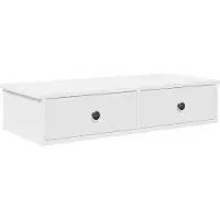 vidaXL Wandschap met lades 80x34x17 cm bewerkt hout wit