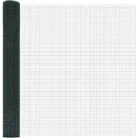 vidaXL gelast draadhek met grondbevestiging 25 x 1 m PVC-Coated Staal