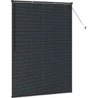 vidaXL Venetiaanse jaloezie Zwart 175 x 135 cm 25 mm Aluminium