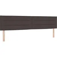vidaXL Boxspringbed met hoofdeinde, donkerbruin, 200 x 200 cm, gestoffeerd