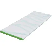 vidaXL Matras Topper Wit en Groen 80 x 200 cm Jacquard Stof