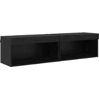 vidaXL TV Wand Eenheid 6 pcs Zwart Eiken Bewerkt hout