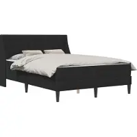 vidaXL Bedframe met matras met matras Zwart 140 x 190 cm Fluweel
