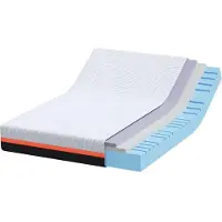 vidaXL Matras, wit en grijs, 140 x 190 cm, jacquardstof