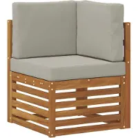vidaXL Buiten bank set 10 st Naturel en lichtgrijs