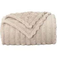 vidaXL Dekentjes 6 st Beige 150 x 130 cm 2.85 kg Fleece