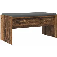 vidaXL Hallenbank met kussen Oudhout 83 x 38 x 40 cm