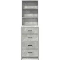 vidaXL Highboard Betongrijs 40 x 41 x 135 cm Bewerkt hout