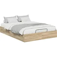 vidaXL Ottoman Bedframe met opslag Sonoma Eik 193 x 120 x 25 cm