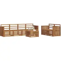 vidaXL Buiten bank set 7 st Naturel Massief Acacia Hout