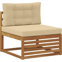vidaXL Sofa-Sets 8 st Natuurlijk en Beige Massief Acacia Hout