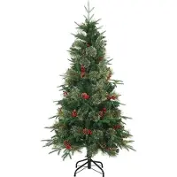 vidaXL Kunstmatige Hinged Kerstboom Groen 120 cm PVC, PE en Staal