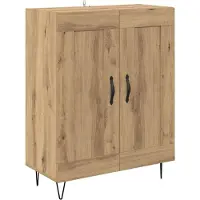vidaXL Highboard Artisan Eiken 69,5 x 34 x 180 cm Bewerkt hout
