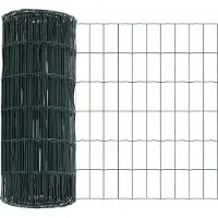 vidaXL Euro Hek Groen 0,8 x 25 m PVC-gelaagd ijzer