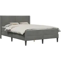 vidaXL Bedframe met matras Donkergrijs 160 x 200 cm Fluweel