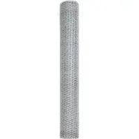 vidaXL Hexagon Hek Zilver 1,4 x 25 m Gegalvaniseerd staal