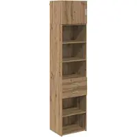vidaXL Highboard Artisan Eiken 50 x 42,5 x 225 cm Bewerkt hout