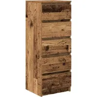 vidaXL Dressoir met lades 37,5x35x99 cm bewerkt hout oud hout