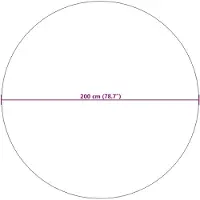 vidaXL Vloerkleden Rond SIROLO Zand Ø 200 CM Polyester