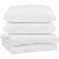 vidaXL Dekbed met kussen 3 pcs Wit Microvezel